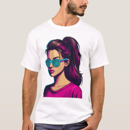 Funky teckad flicka t shirt