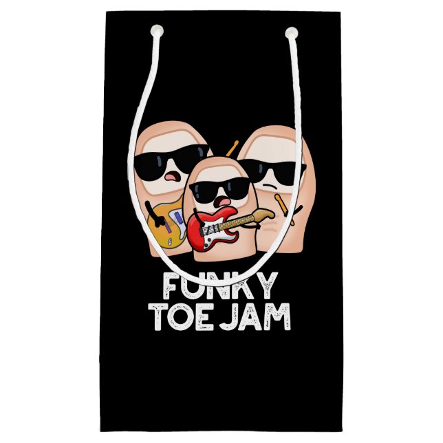 Funky Toe Jam Rollig Musik Puns Mörk Bakgrund (Framsidan)