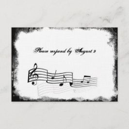 Funky Torn Papper Black Music-osa med kuvert OSA Kort