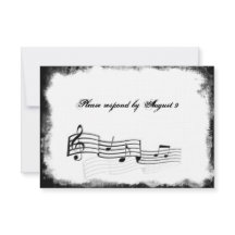 Funky Torn Papper Black Music-osa med kuvert