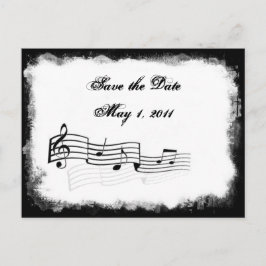 Funky Torn Papper Music Spara datum Meddelande Vykort
