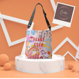 Funky Tote bag 80 s stil Axelväska