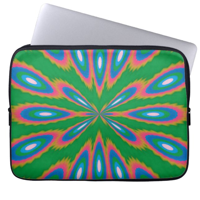 Funky Trädgård Abstrakt Konst Laptop Fodral (Framsidan)
