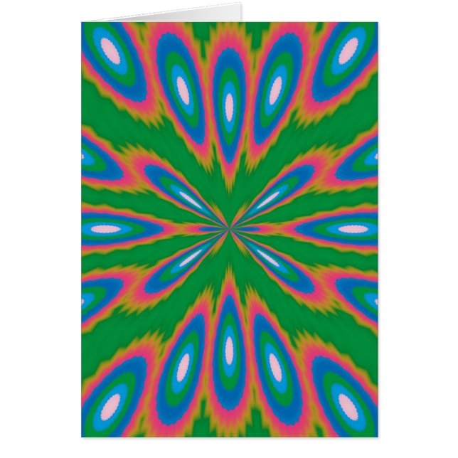 Funky trädgård hälsningskort (Framsidan)
