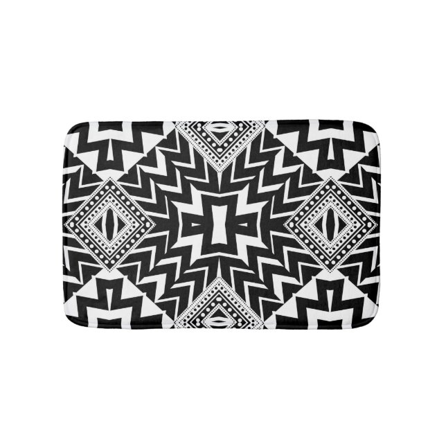 Funky Tribal Chevron Mönster Bath Mat Badrumsmatta (Framsidan)