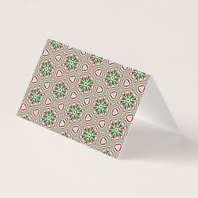 Funky Trippy Eclectic Boho jul Kaleidoscope Kort (Baksida)