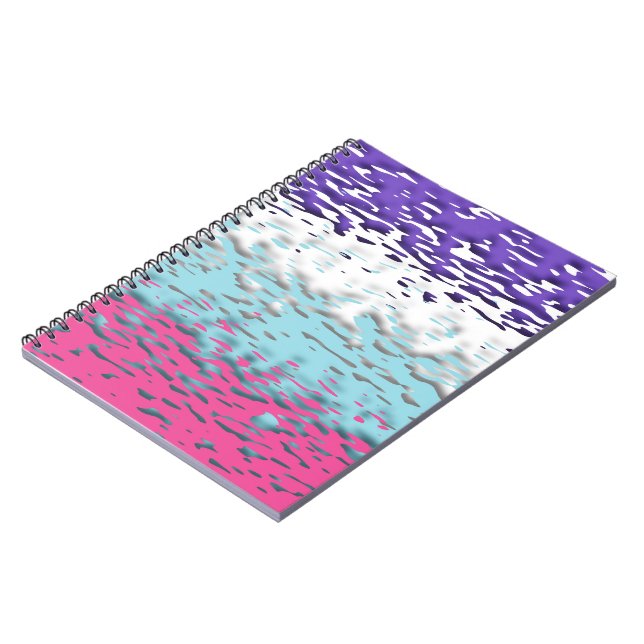 Funky Trippy Ripply Groovy Multisexuell Pride Flag Anteckningsbok (Vänstra Sidan)