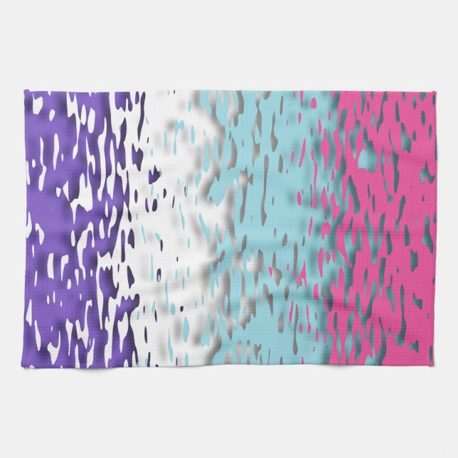 Funky Trippy Ripply Groovy Multisexuell Pride Flag Kökshandduk (Horisontell)