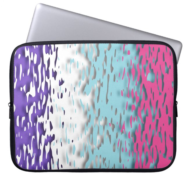 Funky Trippy Ripply Groovy Multisexuell Pride Flag Laptop Fodral (Framsidan)