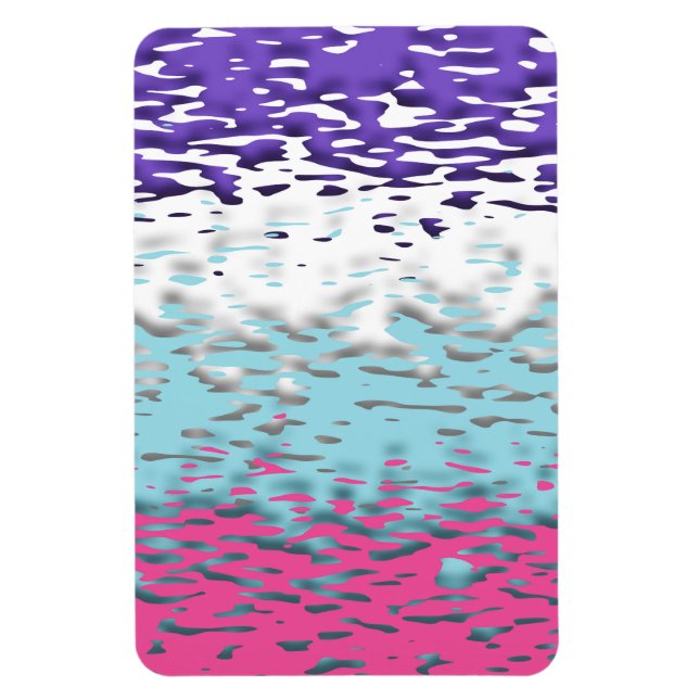 Funky Trippy Ripply Groovy Multisexuell Pride Flag Magnet (Vertikal)