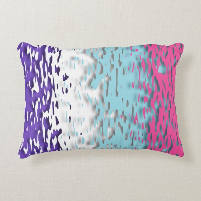 Funky Trippy Ripply Groovy Multisexuell Pride Flag Prydnadskudde (Framsidan)