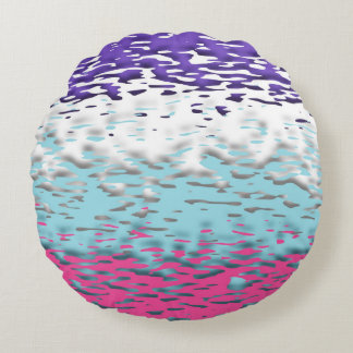 Funky Trippy Ripply Groovy Multisexuell Pride Flag Rund Kudde