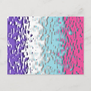 Funky Trippy Ripply Groovy Multisexuell Pride Flag Vykort