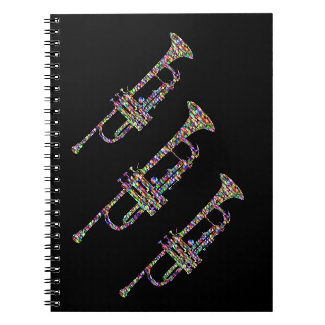 Funky trumpet Musical Instrument Anteckningsbok (Framsidan)