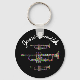 Funky trumpet Musical Instrument Nyckelring