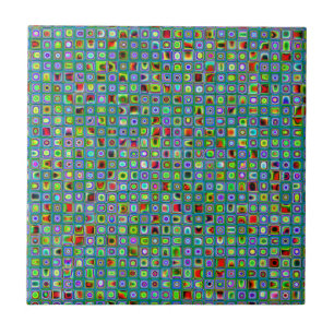 Funky Turquise Textured Mosaic Tiles Mönster Kakelplatta