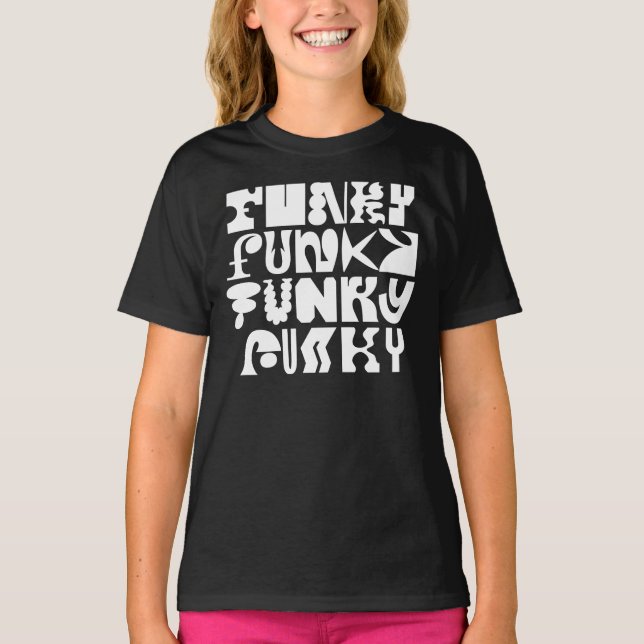 Funky typografi Art T-shirt (Framsida)