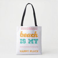 Funky Typografi Beach är mitt Lycklig Ställe