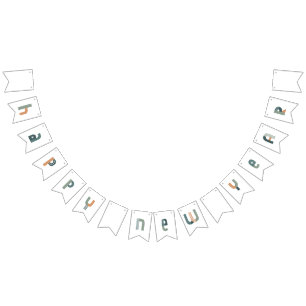 Funky Typography Gott nytt år design Vimplar