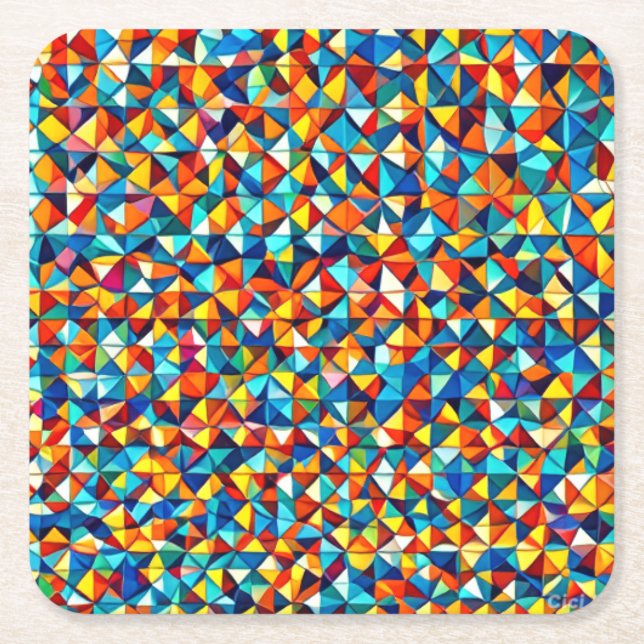 Funky Underlägg Papper Kvadrat (Framsidan)