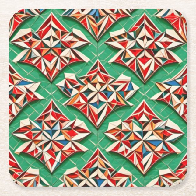 Funky Underlägg Papper Kvadrat (Framsidan)