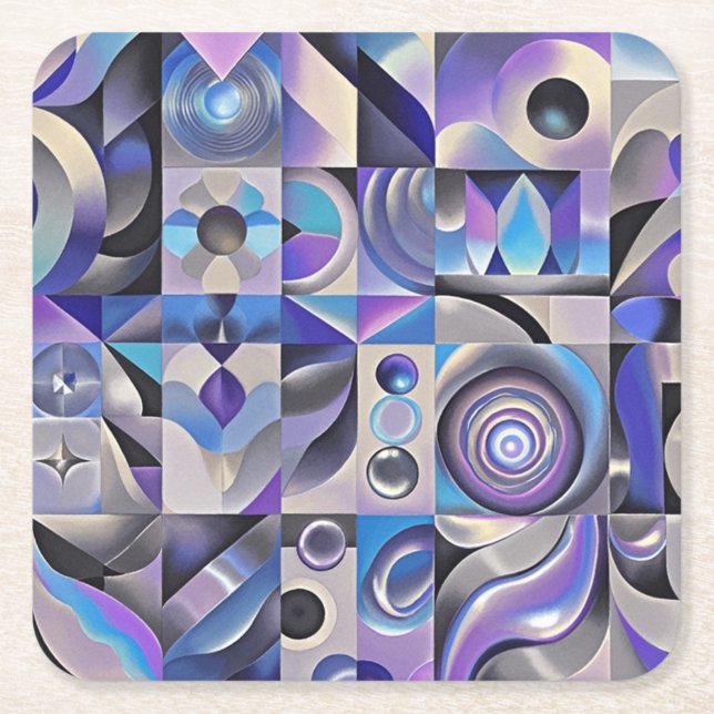 Funky Underlägg Papper Kvadrat (Framsidan)