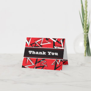 Funky Urban Red, Black, Vit tackkort