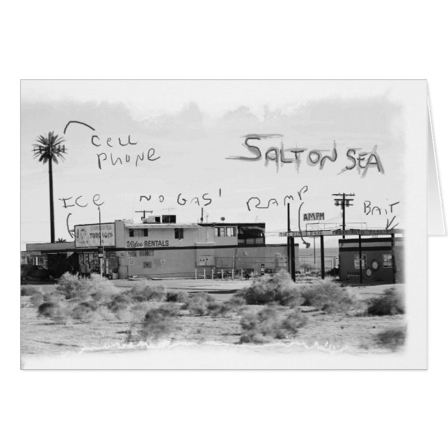 Funky Vacation - Salton Sea Hälsningskort (Framsidan Horizontal)