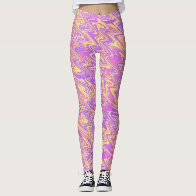 Funky vågor leggings (Framsida)
