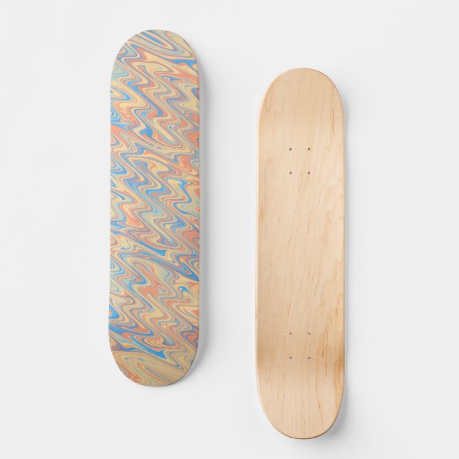 Funky vågor  mini skateboard bräda 18,5 cm (Framsida)