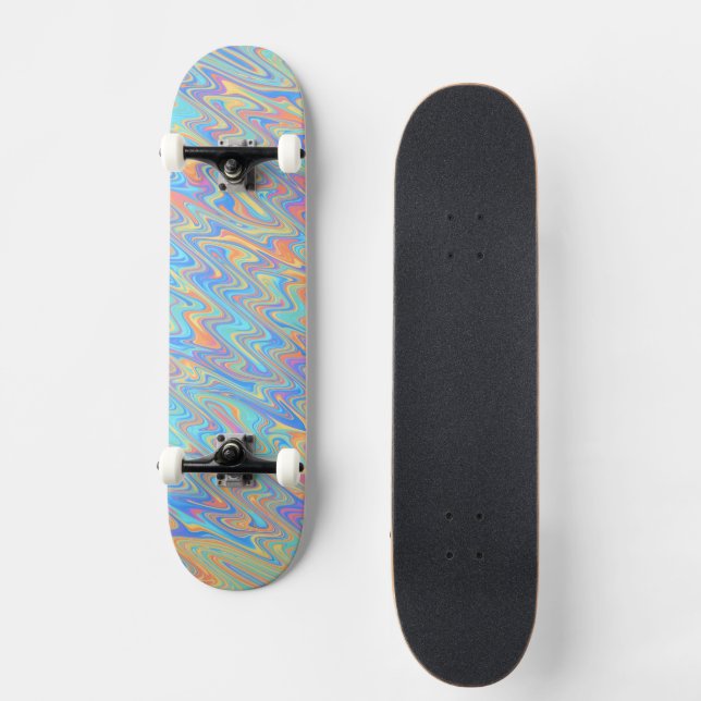 Funky vågor  mini skateboard bräda 18,5 cm (Framsida)