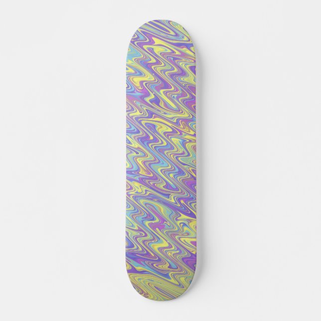 Funky vågor  mini skateboard bräda 18,5 cm (Framsida)