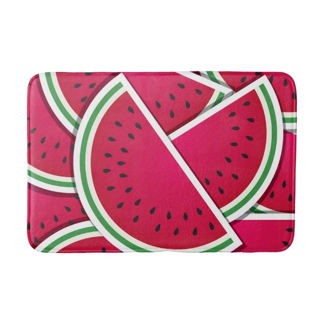 Funky vattenmelonkilar badrumsmatta (Framsidan)
