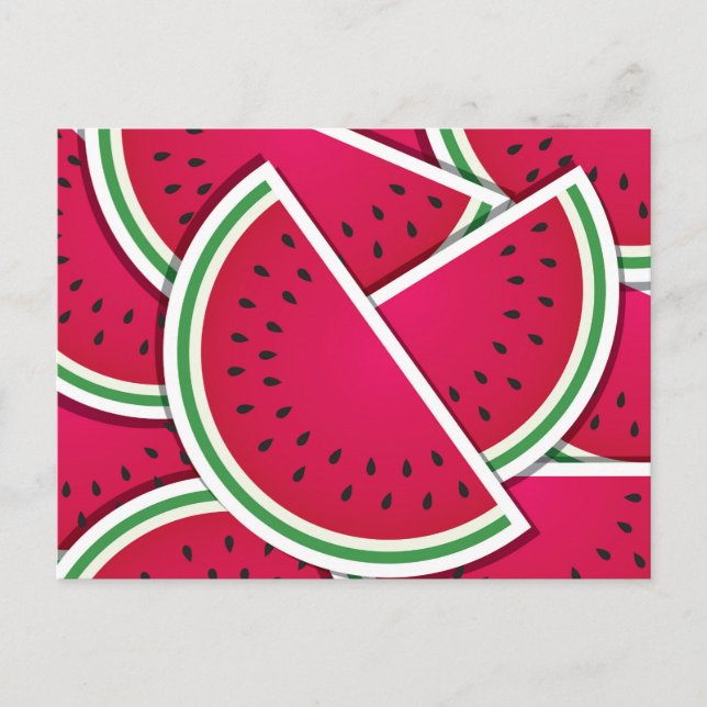Funky vattenmelonkilon vykort (Framsida)