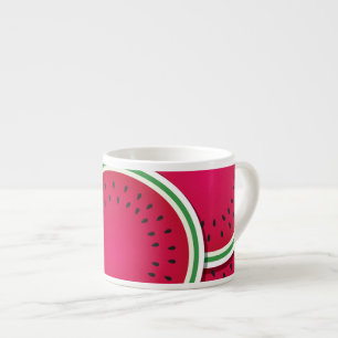 Funky vattenmelonsegment espressomugg