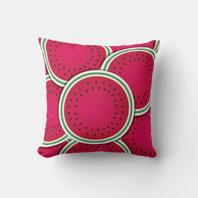 Funky vattenmelonsegment kudde (Framsida)