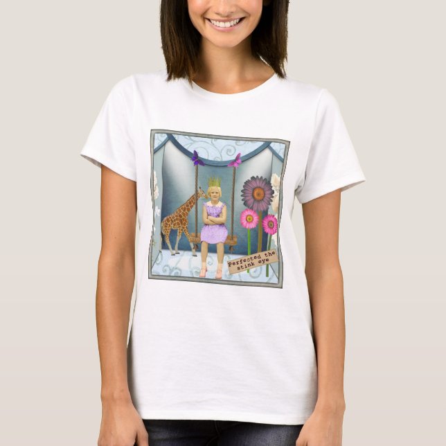 Funky Vintage Kid Förändrad konstcollage  T Shirt (Framsida)