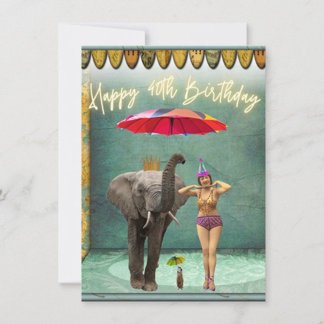Funky Vintage Party Girl 40th Birthday (Framsida)