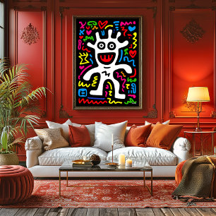 Funky Vit Alien - nyare konsthandling Poster