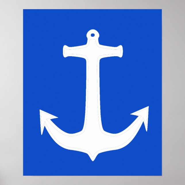 Funky Vit fästpunkt A3 Poster (Framsidan)