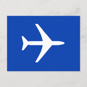 Funky Vit Flygplanspilot Aviation Flygande Postkor Meddelande Vykort
