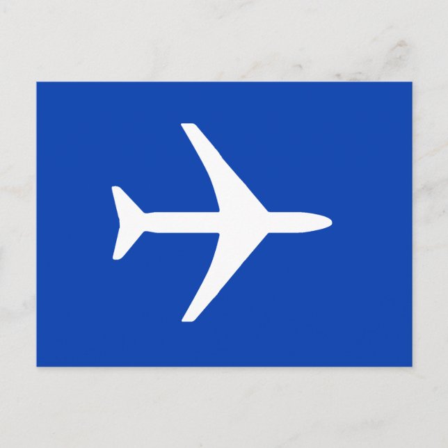 Funky Vit Flygplanspilot Aviation Flygande Postkor Meddelande Vykort (Framsida)