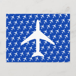 Funky Vit Flygplanspilot Aviation Flygande Postkor Meddelande Vykort