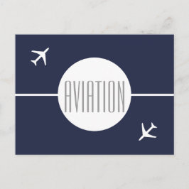 Funky Vit Flygplanspilot Flygpostkort Meddelande Vykort