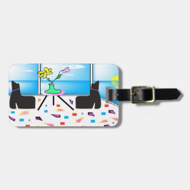 Funky Vitaktig färgfull miami, grafik Bagagebricka