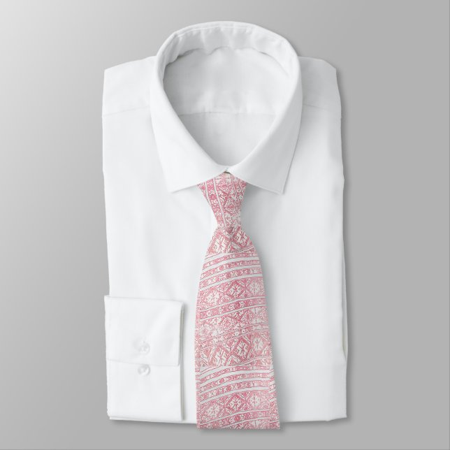 Funky Vitrysk folkgrupp Mönster Tie Slips (Bunden)