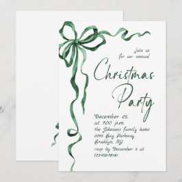 Funky Whimsical Jul Grön Slinga Holiday Party Inbjudningar