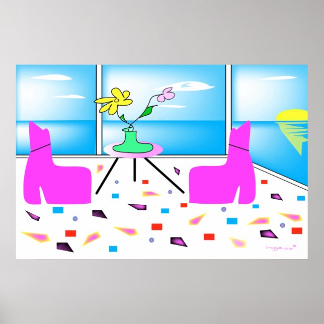 Funky Whimsical Miami Colorful Poster (Framsidan)