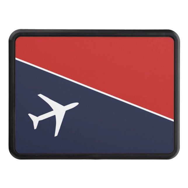 Funky White Flygplan-flygplanet Pilot Aviation Dragkroksskydd (Framsidan)