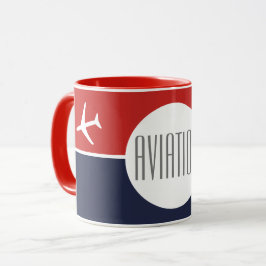 Funky White Flygplan-flygplanet Pilot Aviation Mugg
